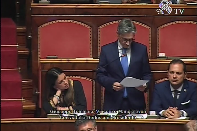 Nubifragio a Vibo Valentia, l’intervento al Senato di Giuseppe Mangialavori